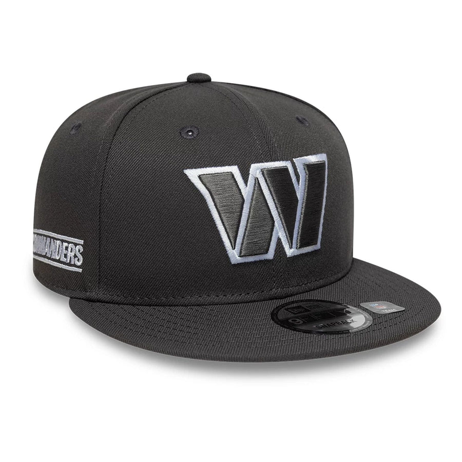 This is a Washington Commanders NFL Grey 9FIFTY Snapback Adjustable Cap 1