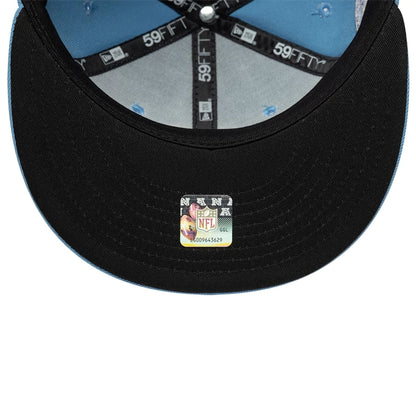 This is a Atlanta Falcons NFL Pastel Blue 59FIFTY Fitted Cap 2