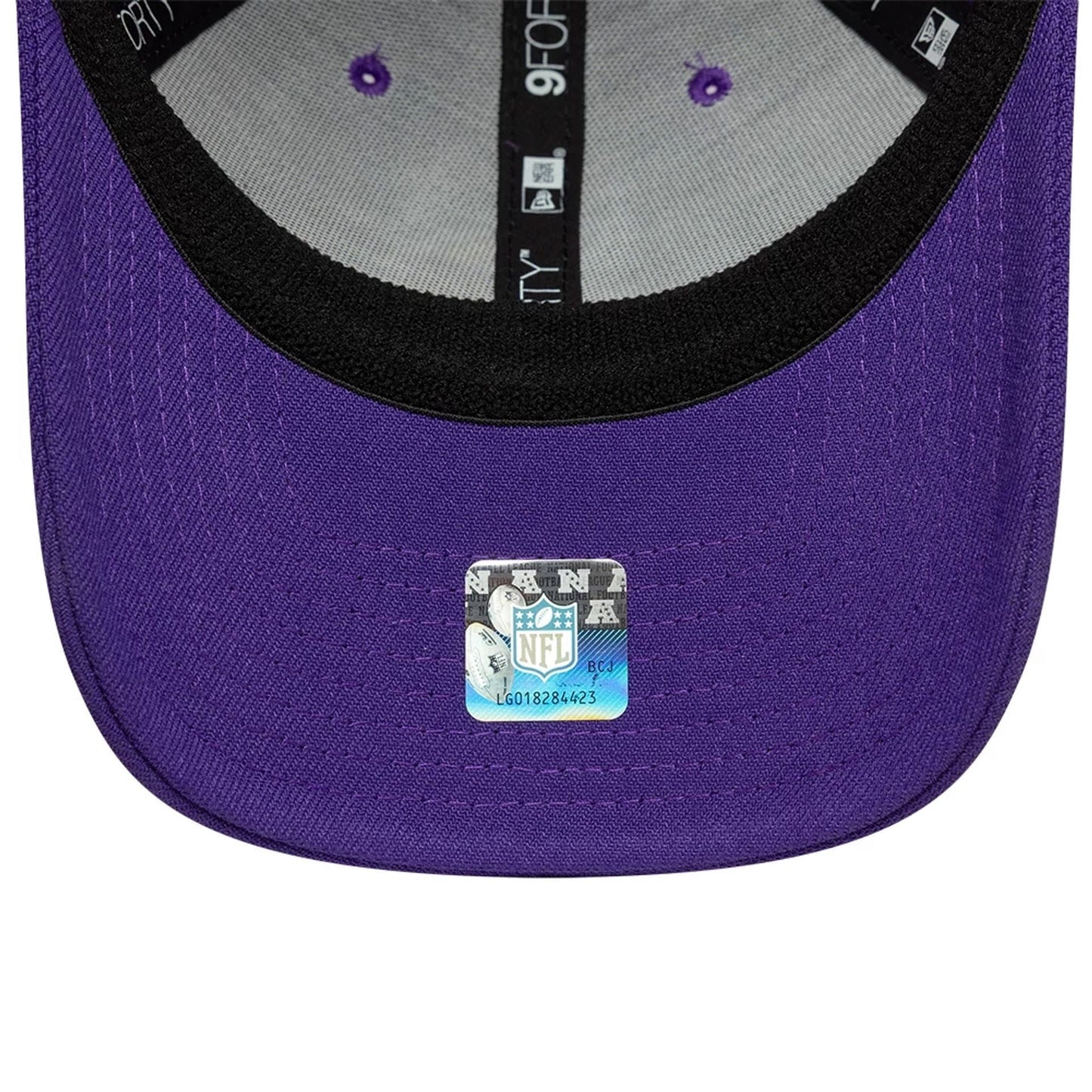This is a Minnesota Vikings NFL Purple 9FORTY Stretch Snap Adjustable Cap 7