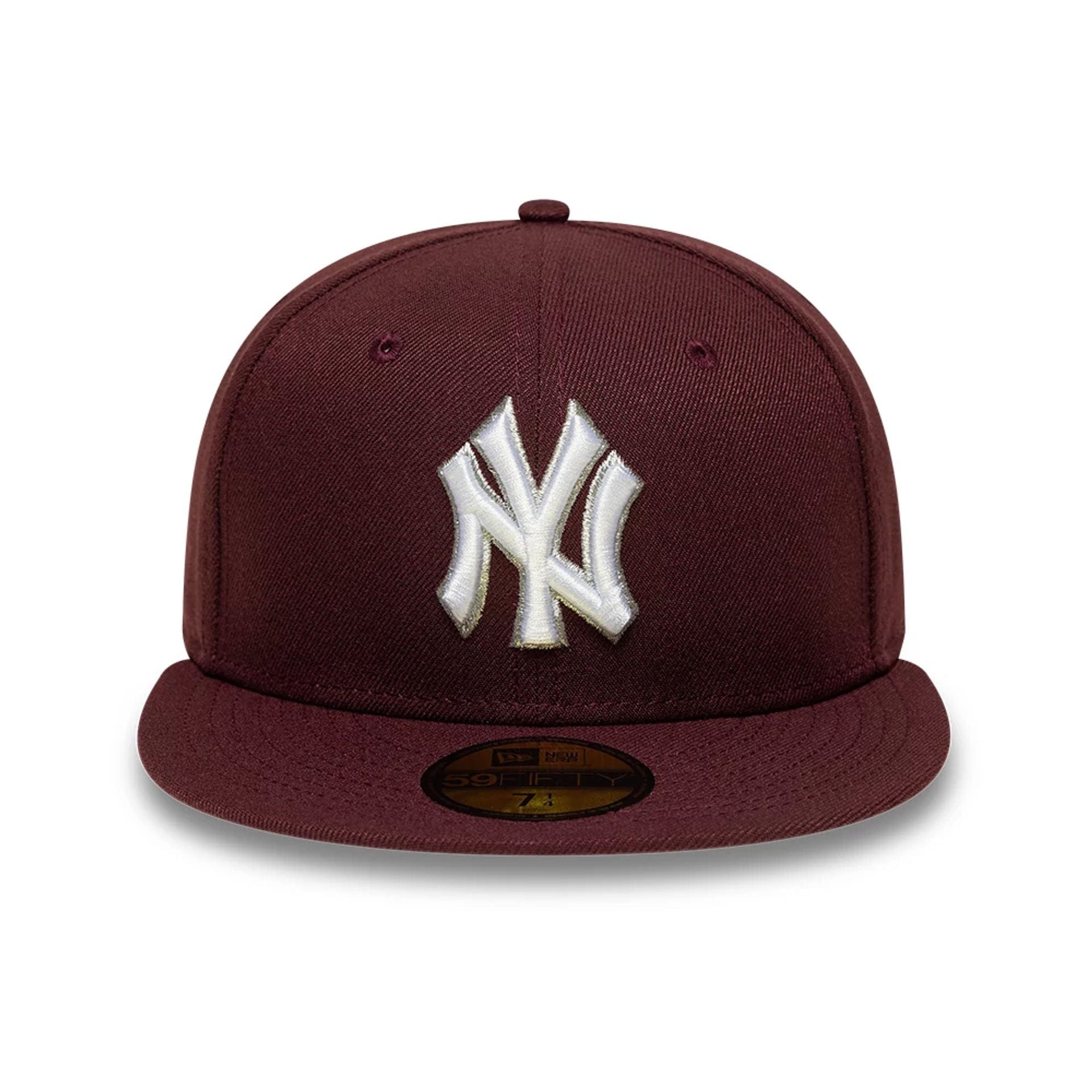 Pictured is this MLB New York Yankees 59FIFTY Fitted cap in dark purple. 3