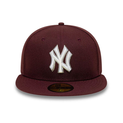 Pictured is this MLB New York Yankees 59FIFTY Fitted cap in dark purple. 3