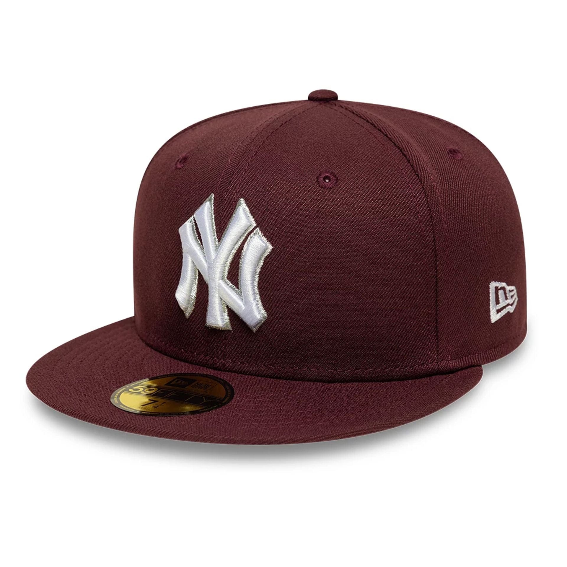 Pictured is this MLB New York Yankees 59FIFTY Fitted cap in dark purple. 1