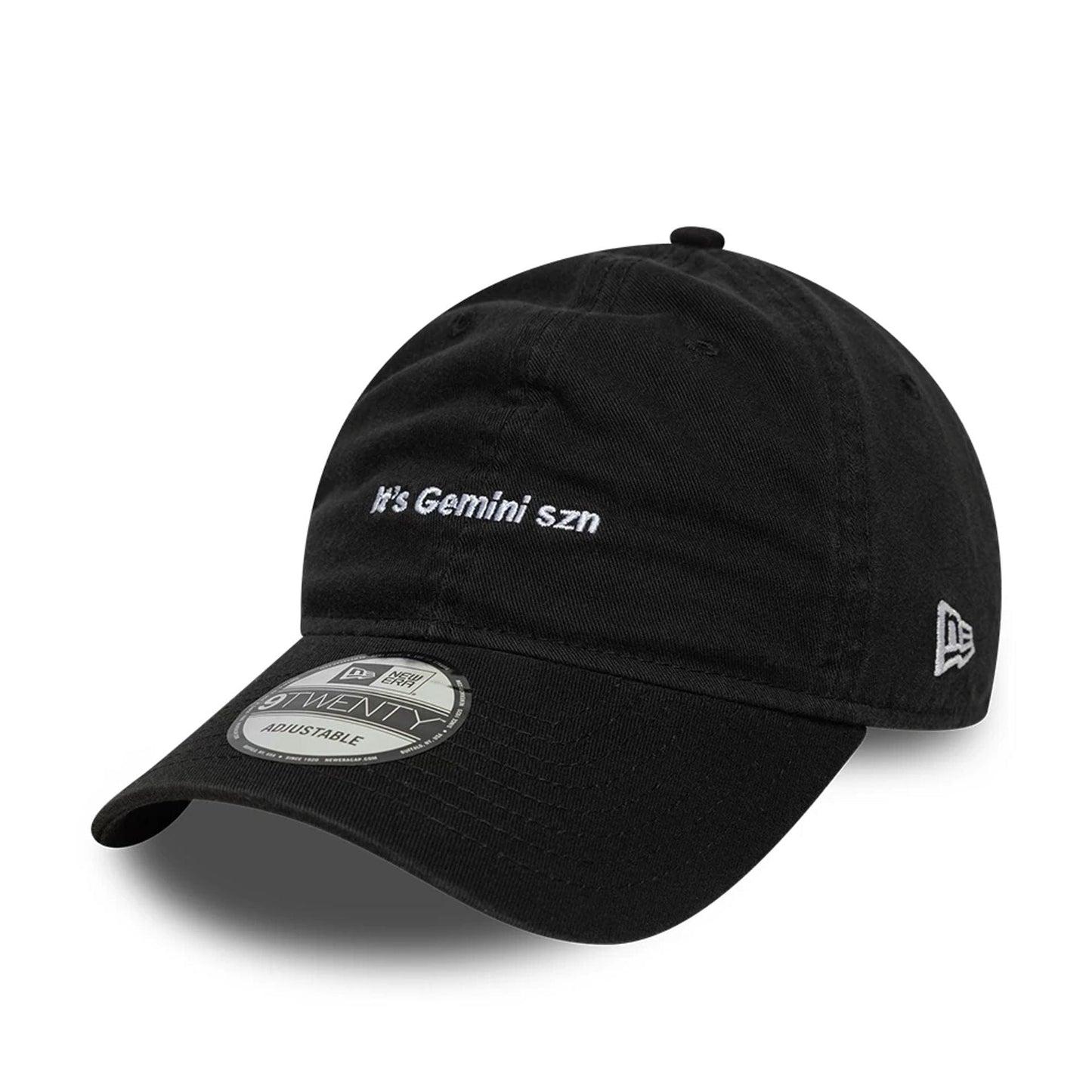 This is a New Era Zodiac Gemini Black 9TWENTY Adjustable Cap 1