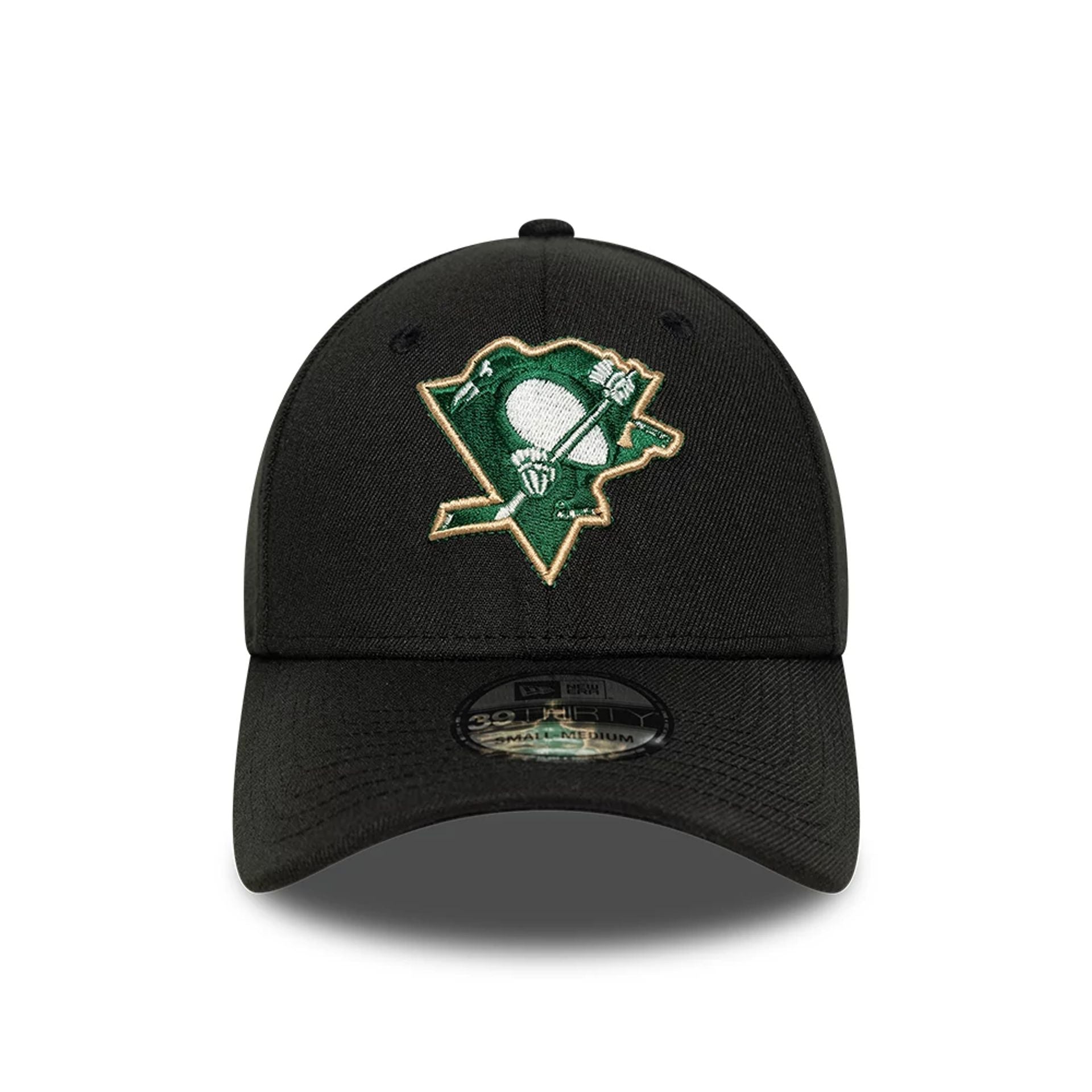 This is a Pittsburgh Penguins NHL Black 39THIRTY Stretch-Fit Cap 2