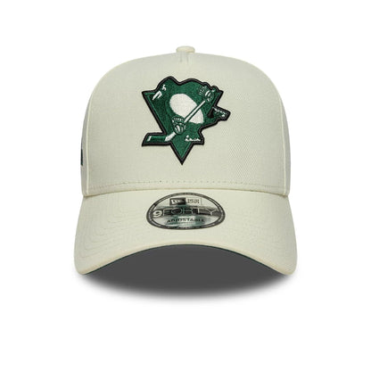 This is a Pittsburgh Penguins NHL Cream 9FORTY A-Frame Adjustable Cap 3