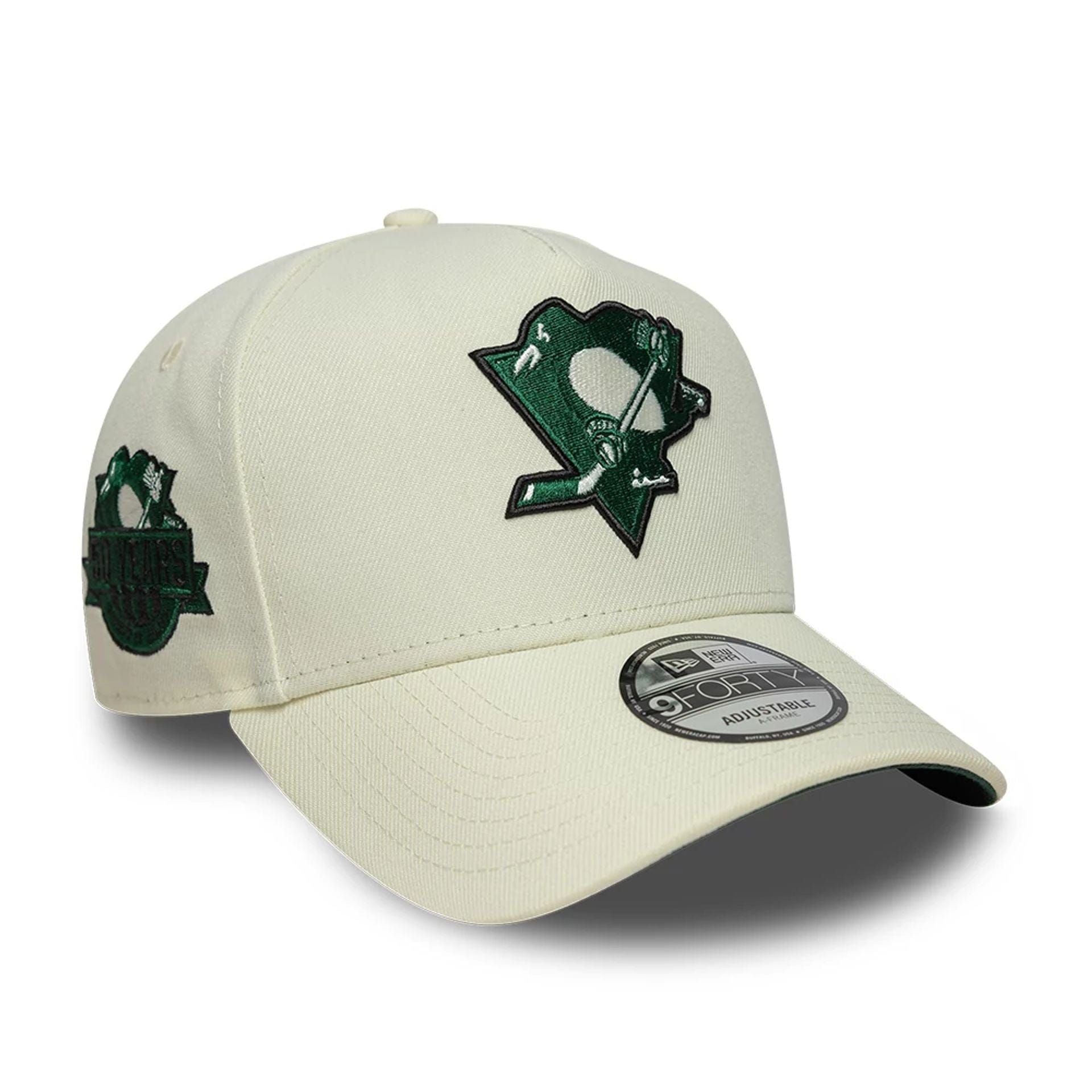 This is a Pittsburgh Penguins NHL Cream 9FORTY A-Frame Adjustable Cap 4