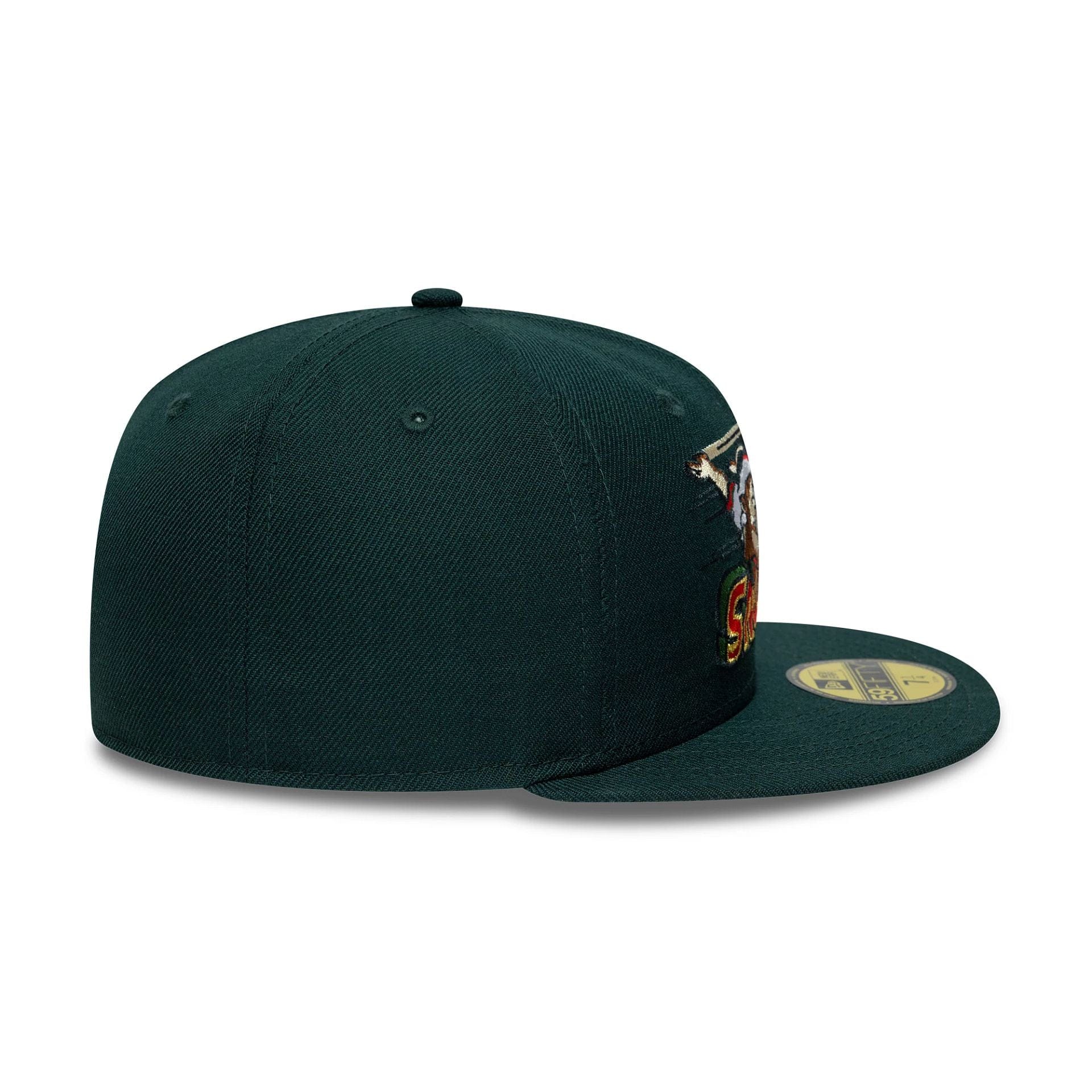 This is a Buffalo Bisons MiLB Upside Down Dark Green 59FIFTY Fitted Cap 6