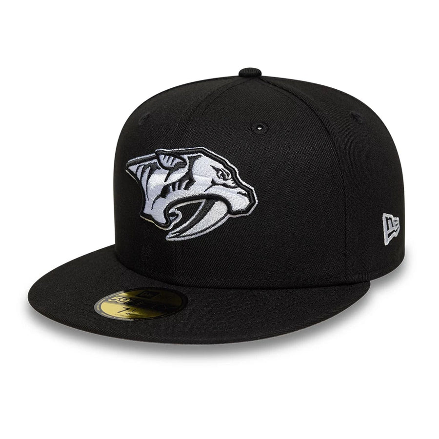 This is a Nashville Predators NHL Black 59FIFTY Fitted Cap 1
