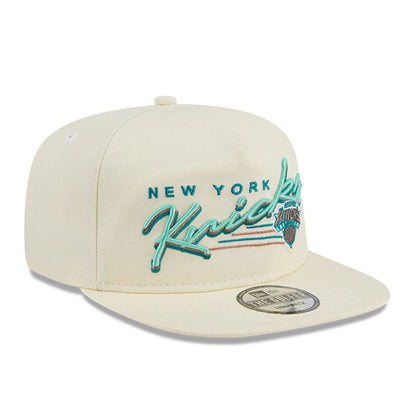 This is a New York Knicks NBA Cream Golfer Adjustable Cap 4