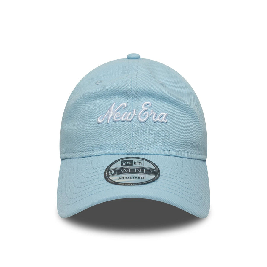 This is a New Era Heritage Script Blue 9TWENTY Adjustable Cap 3