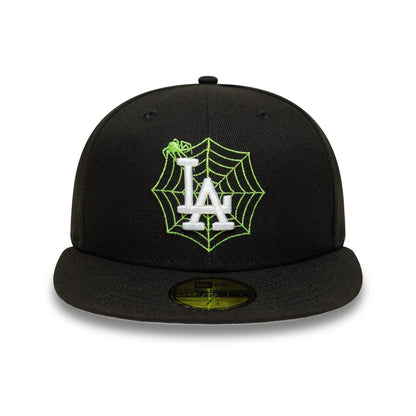 This is a LA Dodgers MLB Spider Black 59FIFTY Fitted Cap 3