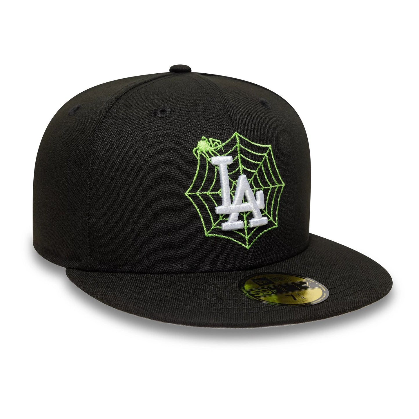This is a LA Dodgers MLB Spider Black 59FIFTY Fitted Cap 4