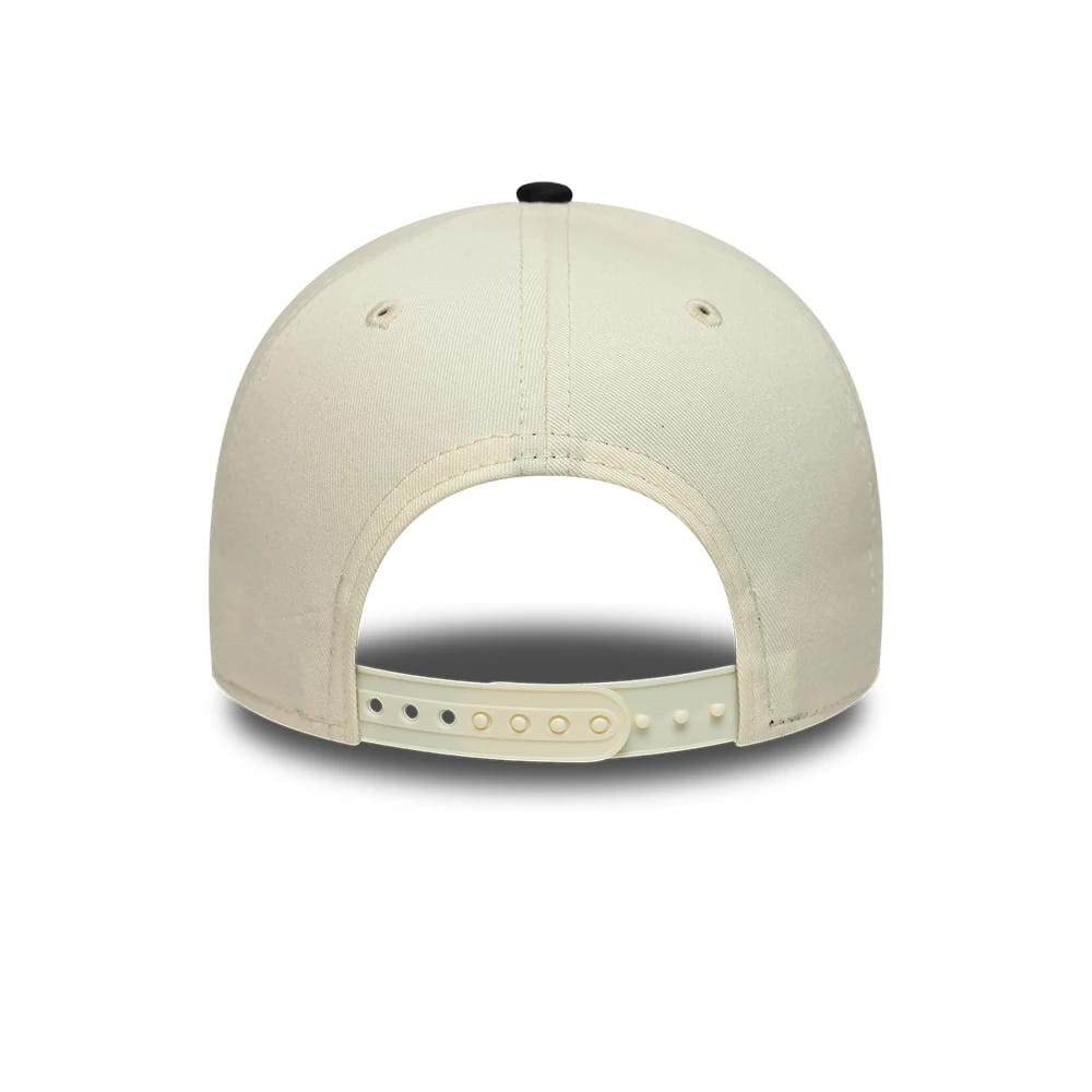 Pictured is this MLB Kanji LA Dodgers 9FORTY A-Frame Adjustable cap in cream. 6