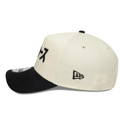 Pictured is this MLB Kanji LA Dodgers 9FORTY A-Frame Adjustable cap in cream. 5