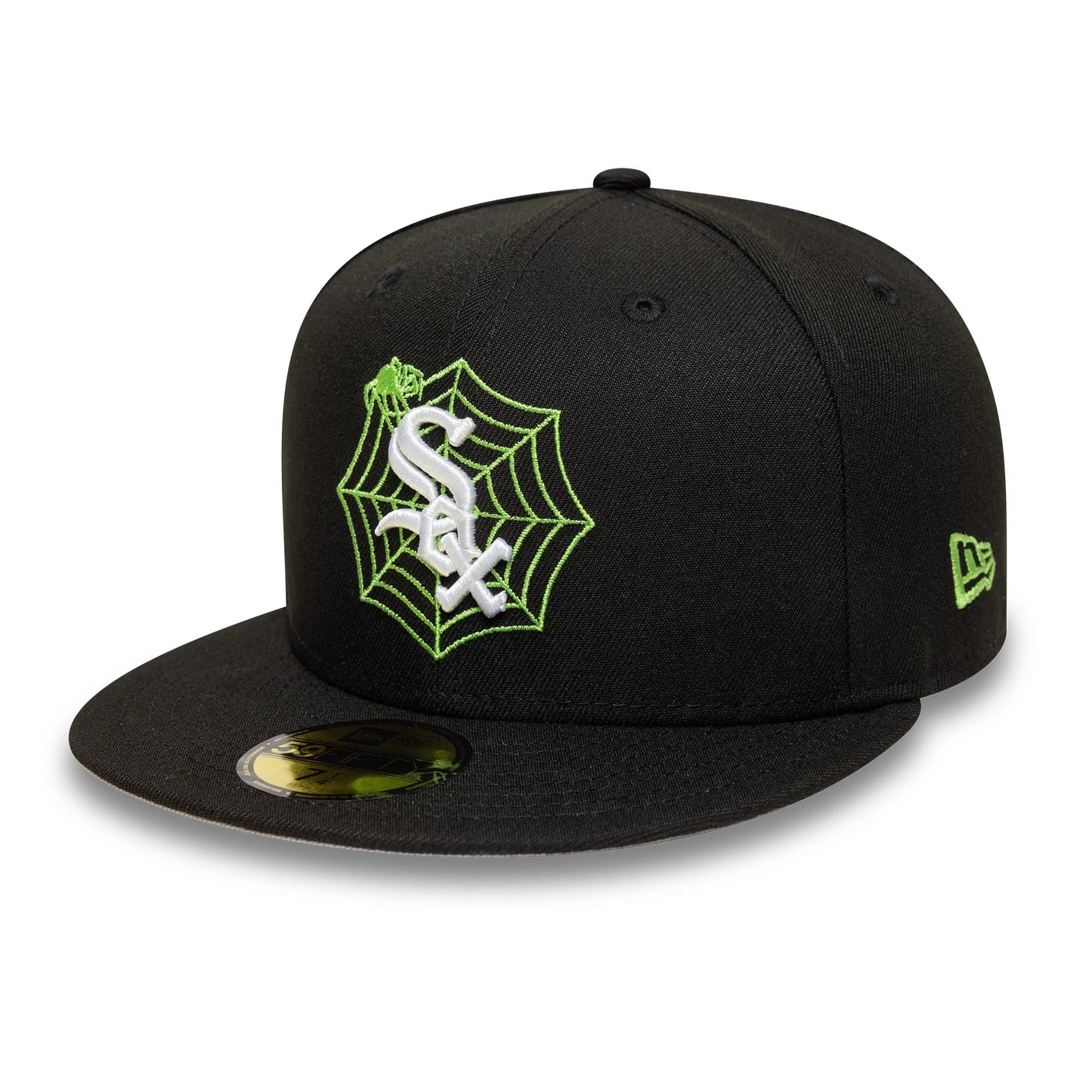 This is a Chicago White Sox MLB Spider Black 59FIFTY Fitted Cap 1