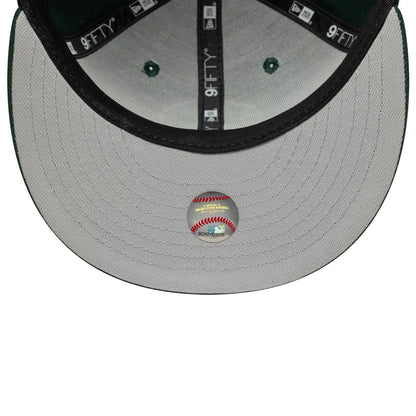 This is a Atlanta Braves MLB Sugar Skull Dark Green 9FIFTY Snapback Adjustable Cap 2