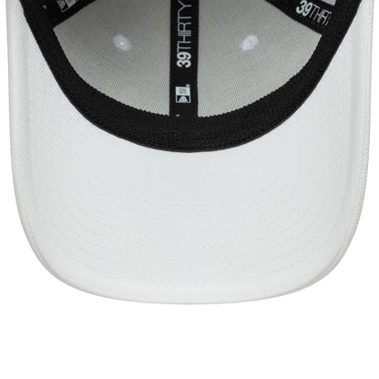 This is a New Era White 39THIRTY Stretch Fit Cap 7