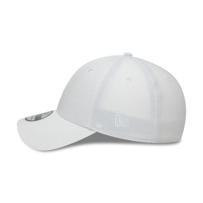 This is a New Era White 39THIRTY Stretch Fit Cap 4