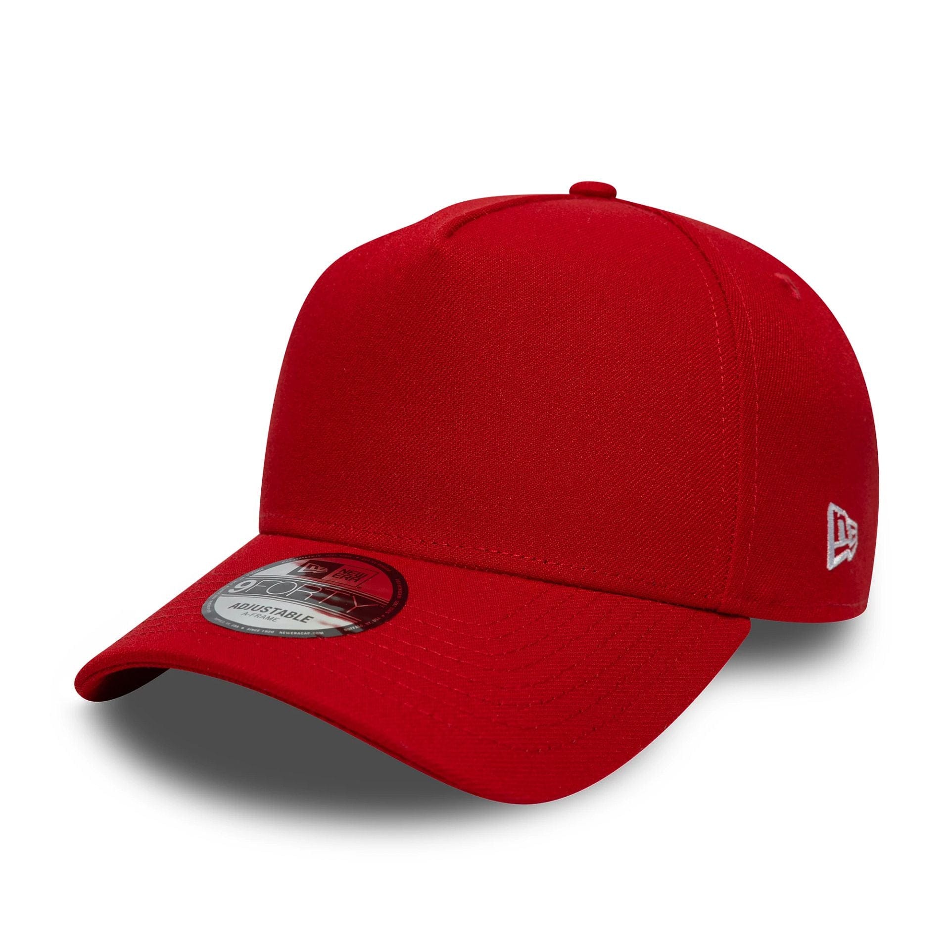 This is a New Era Red 9FORTY A-Frame Adjustable Cap 1