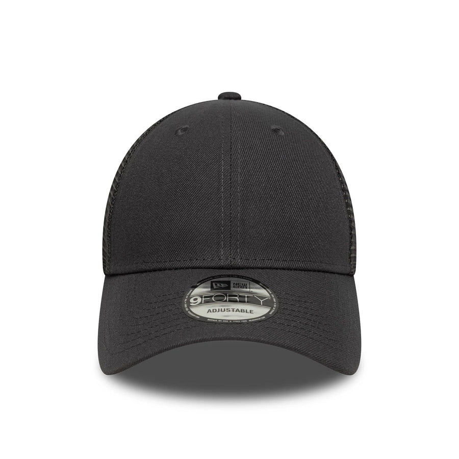 This is a New Era Grey 9FORTY Trucker Adjustable Cap 2