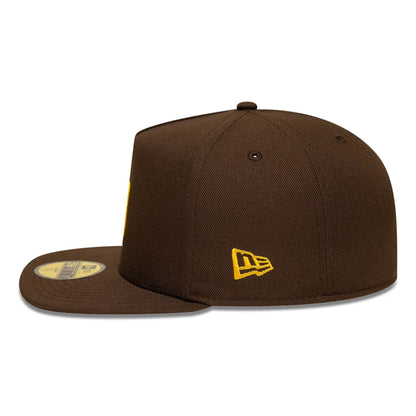 Pictured is this San Diego Padres MLB Dark Brown 59FIFTY A-Frame Fitted cap. 6