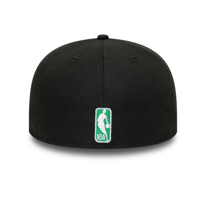 This is a Boston Celtics Flat Black 59FIFTY A-Frame Fitted Cap 6
