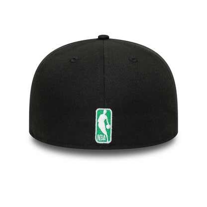 This is a Boston Celtics Flat 9FIFTY A-Frame Fitted Cap in black & green. 6