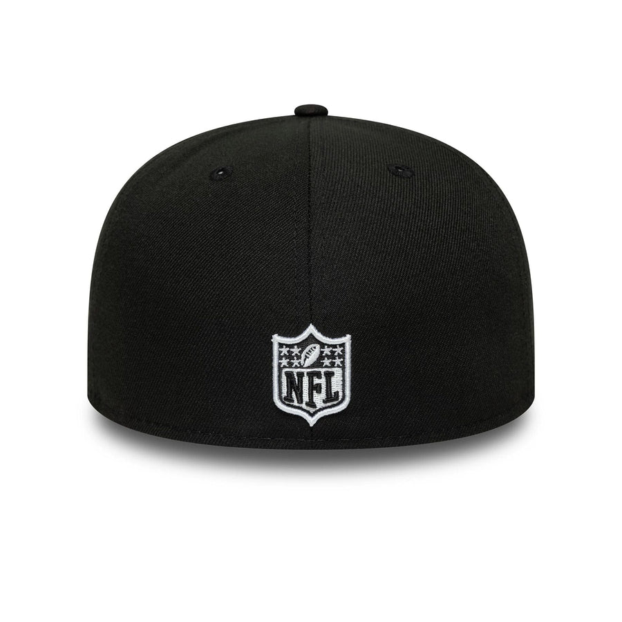 This is a Las Vegas Raiders Flat Black 59FIFTY A-Frame Fitted Cap 7