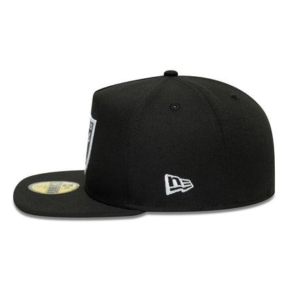 This is a Las Vegas Raiders Flat Black 59FIFTY A-Frame Fitted Cap 5