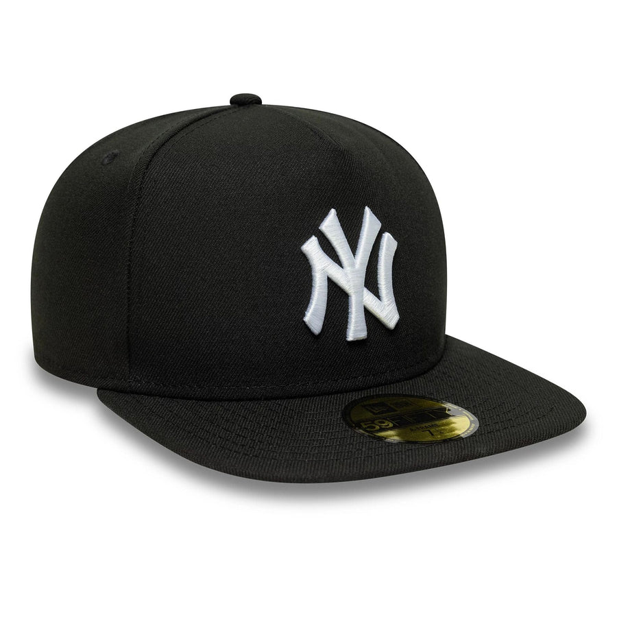This is a New York Yankees Flat Black 59FIFTY A-Frame Fitted Cap 4