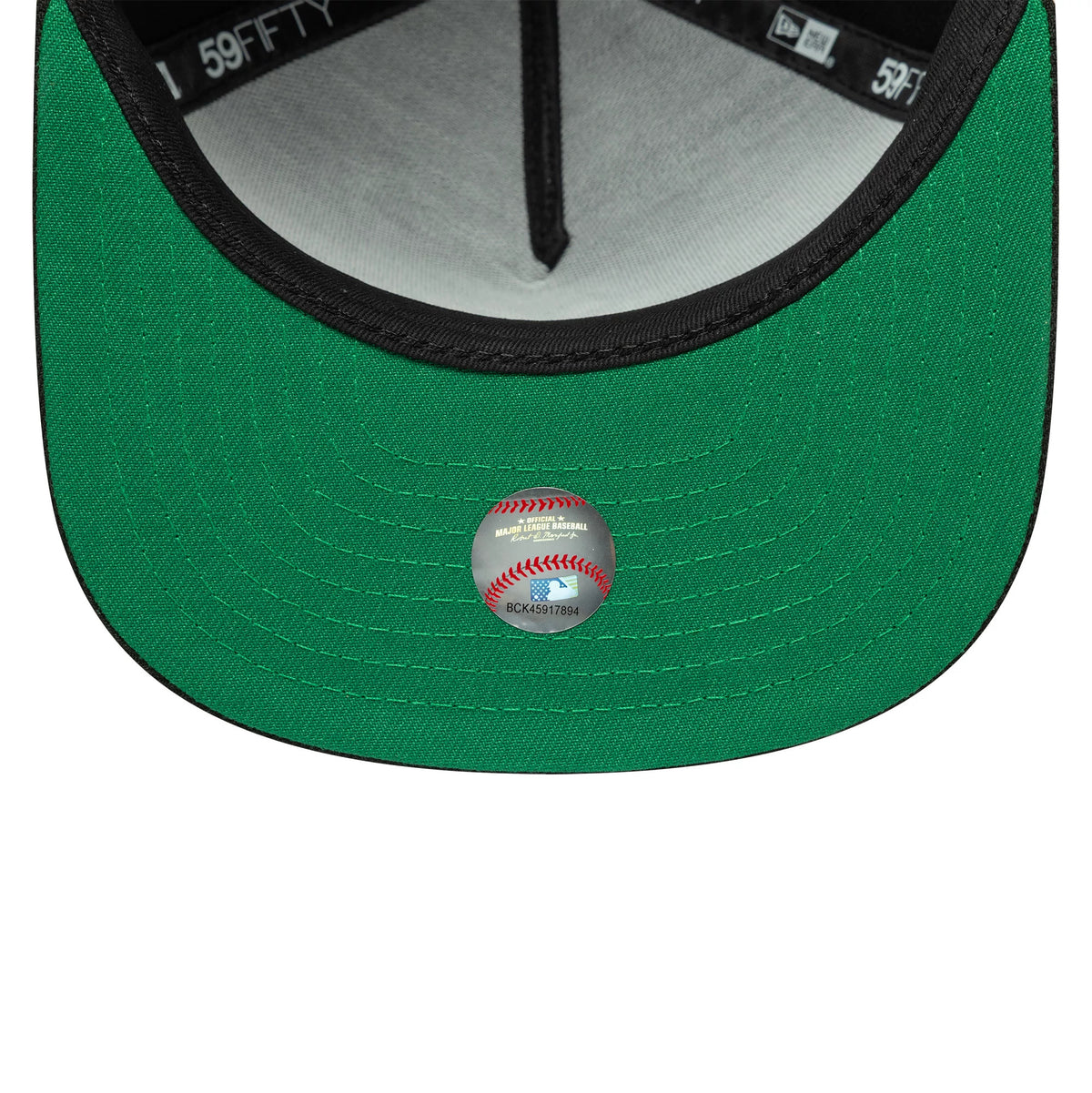 This is a New York Yankees Flat Black 59FIFTY A-Frame Fitted Cap 2