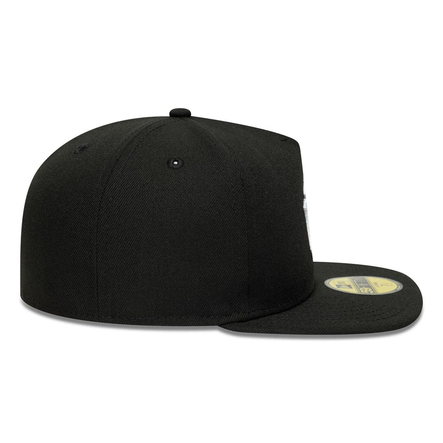 This is a New York Yankees Flat Black 59FIFTY A-Frame Fitted Cap 6