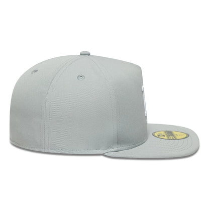 This is a LA Dodgers Flat Grey 59FIFTY A-Frame Fitted Cap 6