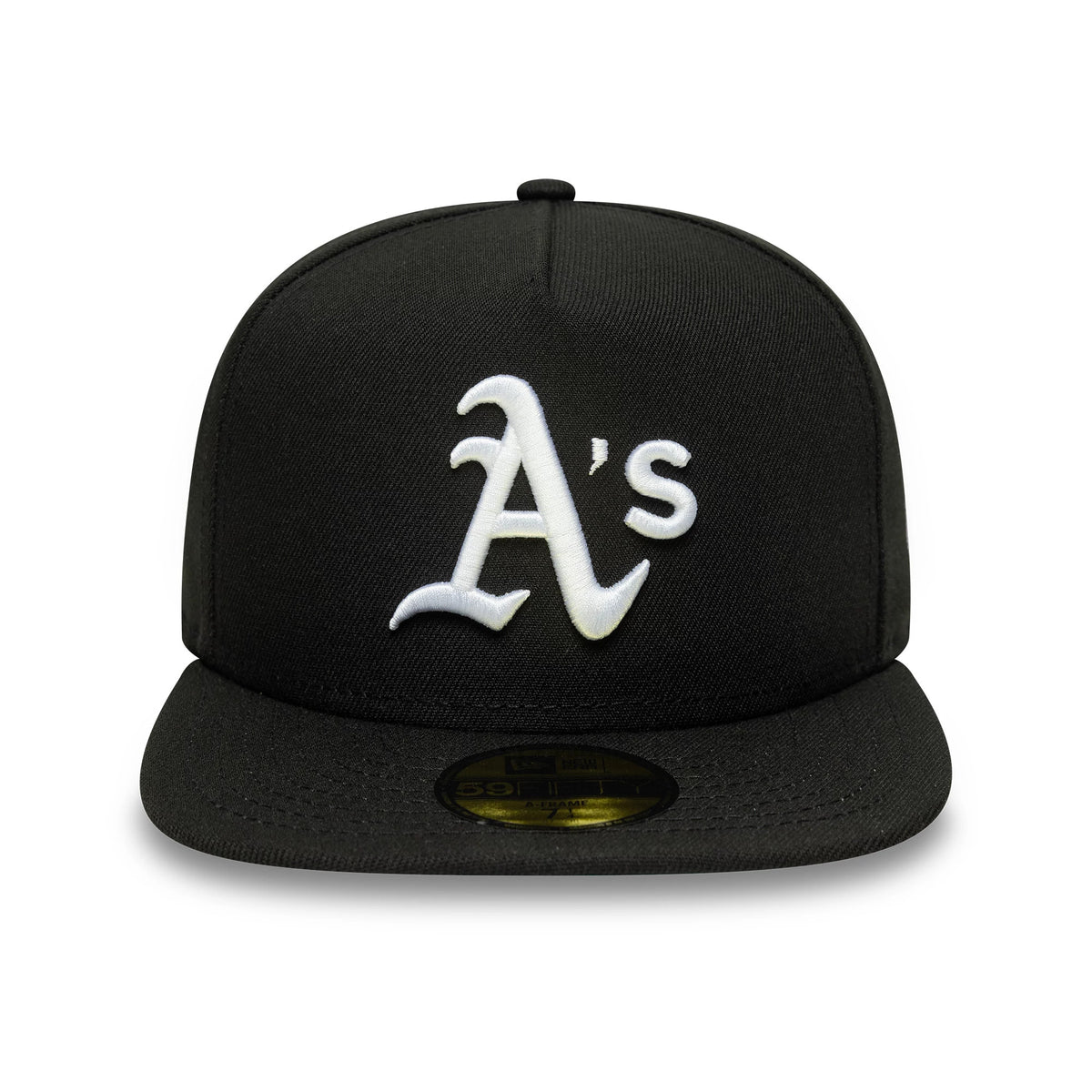 This is a Athletics Flat Black 59FIFTY A-Frame Fitted Cap 3