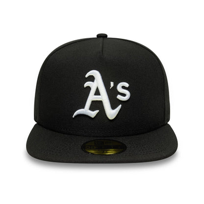 This is a Oakland Athletics Flat Black 59FIFTY A-Frame Fitted Cap 3