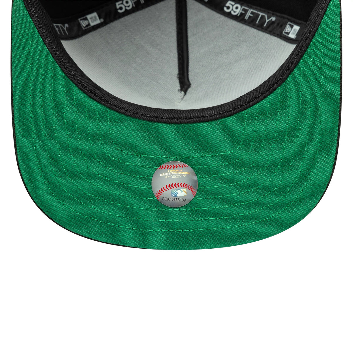 This is a Athletics Flat Black 59FIFTY A-Frame Fitted Cap 2
