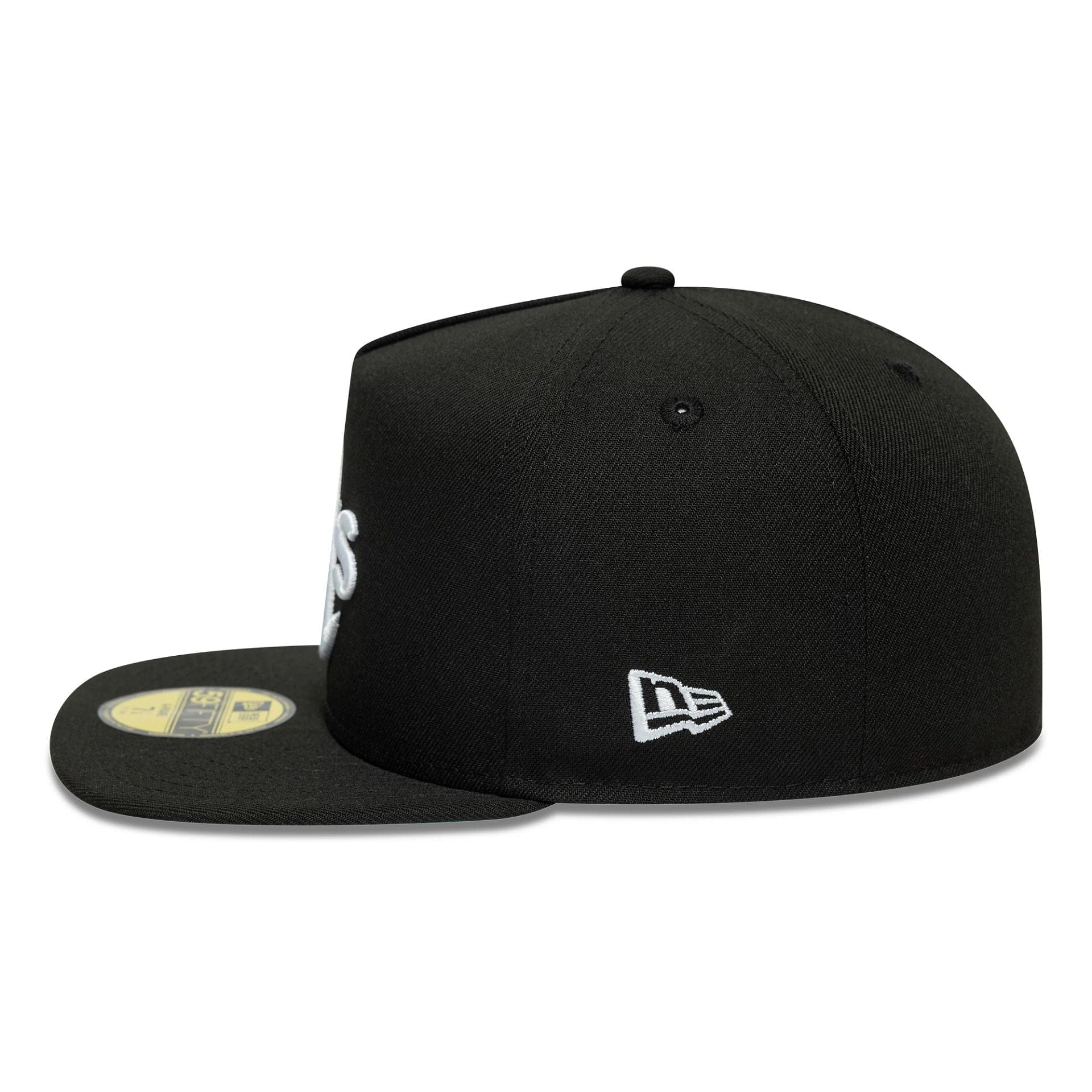 This is a Oakland Athletics Flat Black 59FIFTY A-Frame Fitted Cap 5