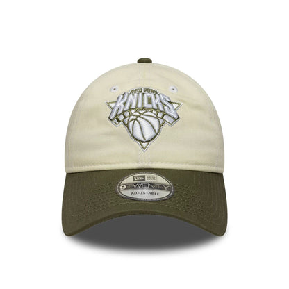 This is a New York Knicks NBA Cream 9TWENTY Adjustable Cap 2