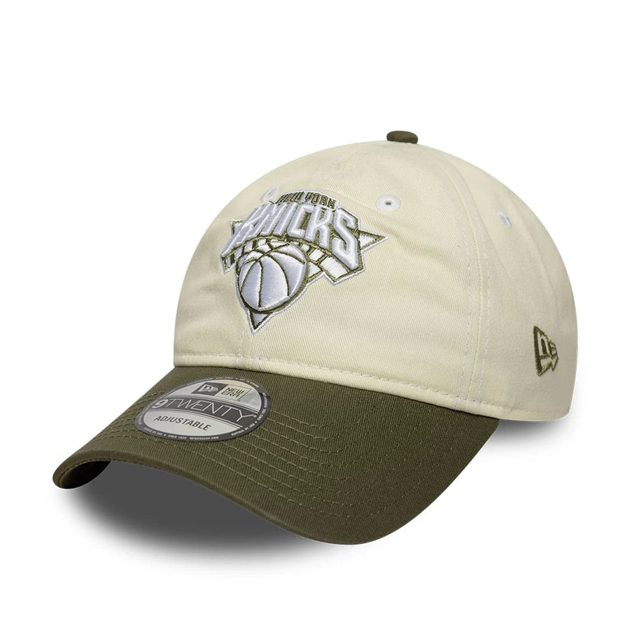 This is a New York Knicks NBA Cream 9TWENTY Adjustable Cap 1
