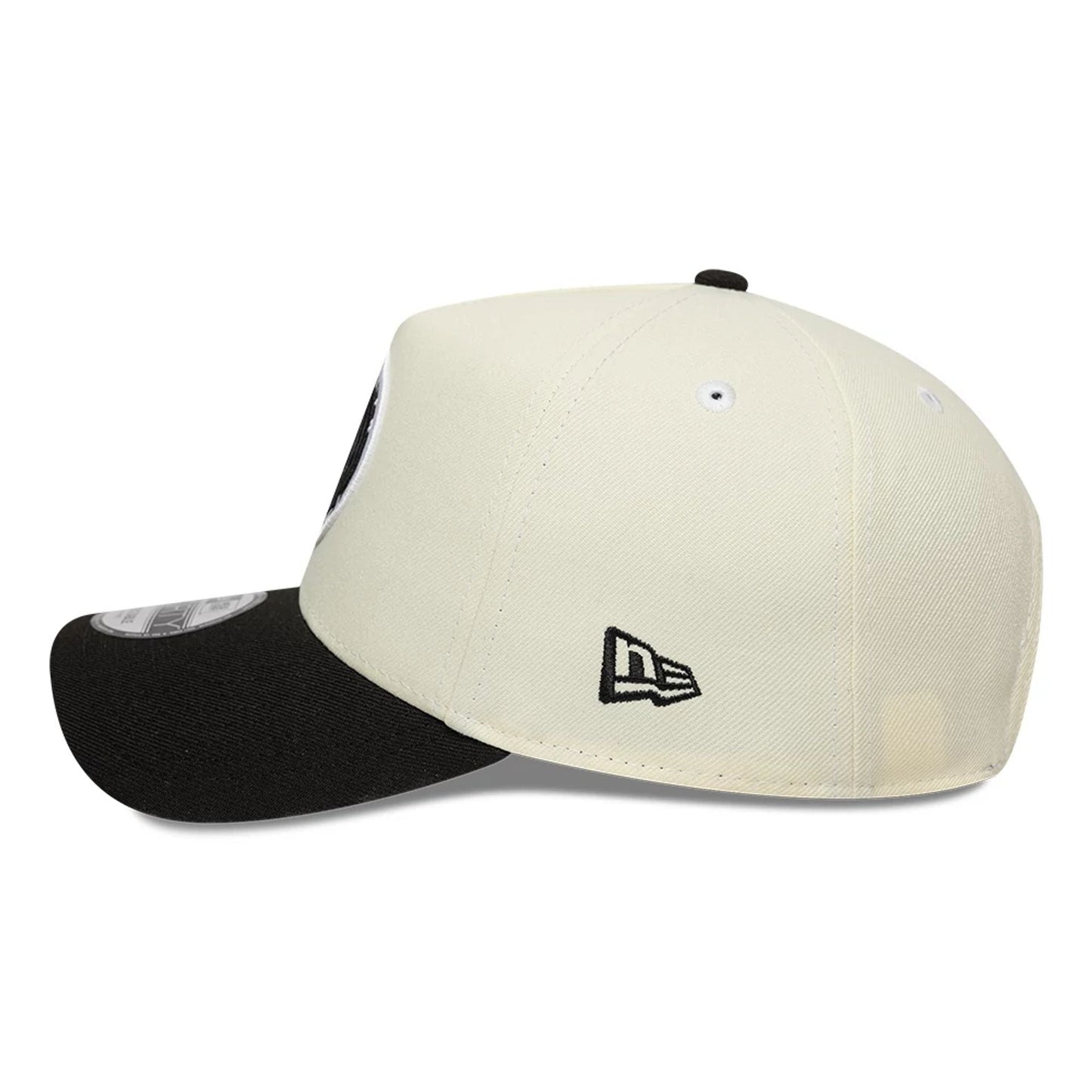 This is a Brooklyn Nets NBA Cream 9FORTY A-Frame Adjustable Cap 5