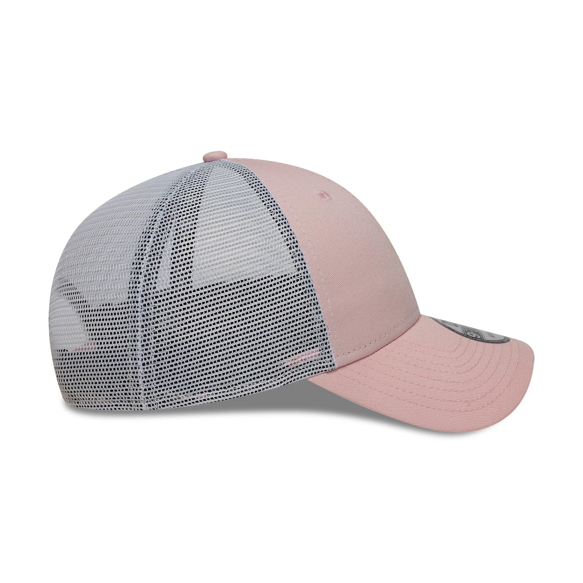 This is a New Era Pink 9FORTY Trucker Adjustable Cap 5