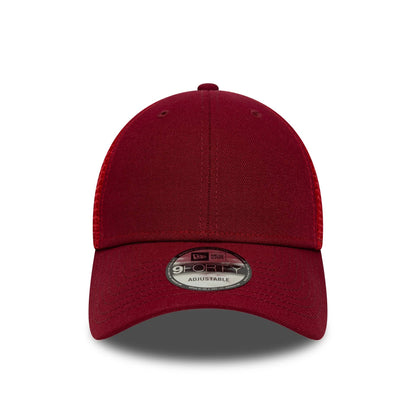 This is a New Era Dark Red 9FORTY Trucker Adjustable Cap 2