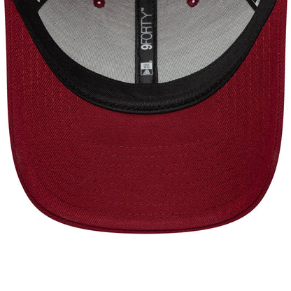 This is a New Era Dark Red 9FORTY Trucker Adjustable Cap 7