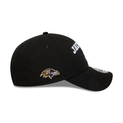 This is a Baltimore Ravens NFL Lamar Jackson Black 9FORTY Adjustable Cap 4