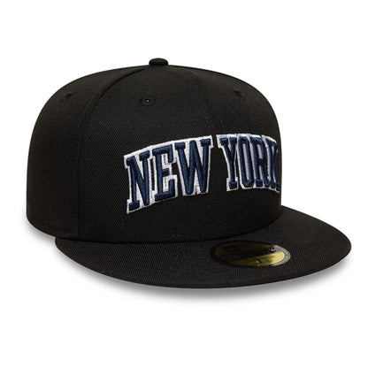 This is a New Era New York Black 59FIFTY Fitted Cap 4