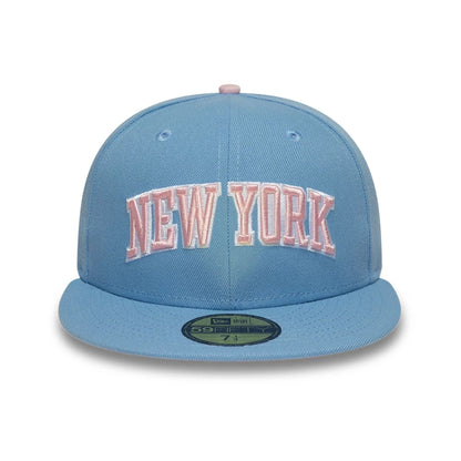 This is a New Era New York Pastel Blue 59FIFTY Fitted Cap 3