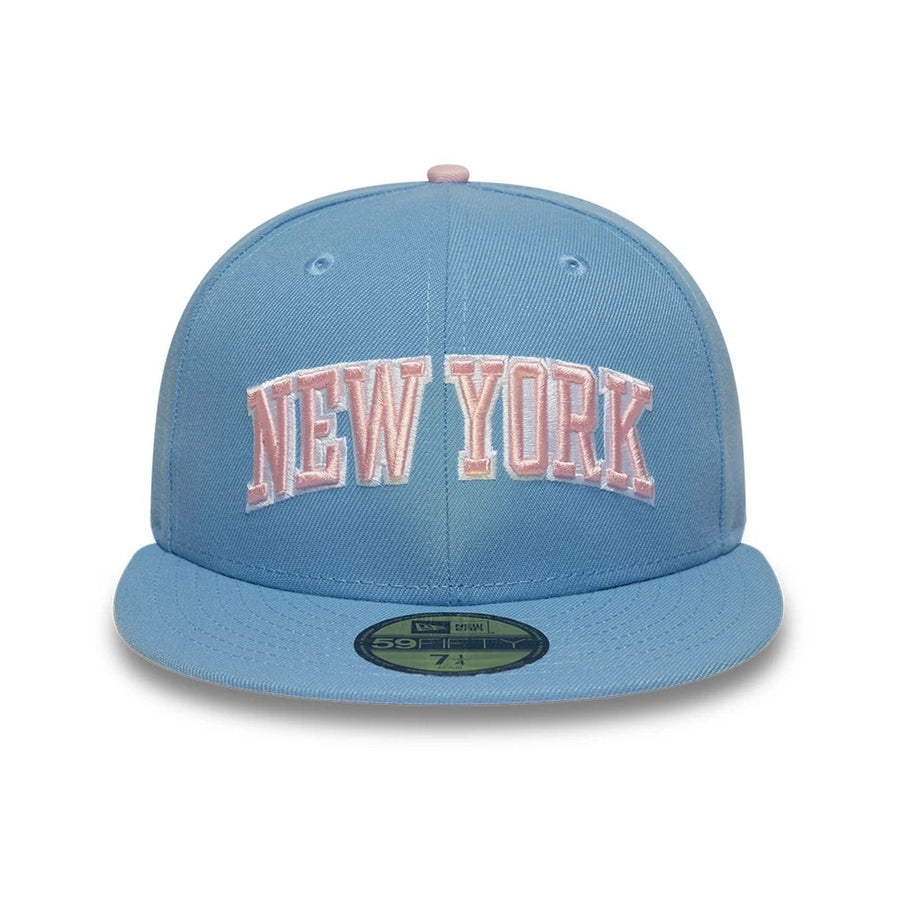 This is a New Era New York Pastel Blue 59FIFTY Fitted Cap 3