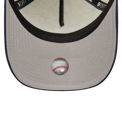 This is a Chicago White Sox MLB Chrome Blue Contrast Cream 9FORTY A-Frame Adjustable Cap 2