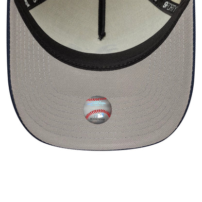 This is a Oakland Athletics MLB Chrome Blue Contrast Cream 9FORTY A-Frame Adjustable Cap 2