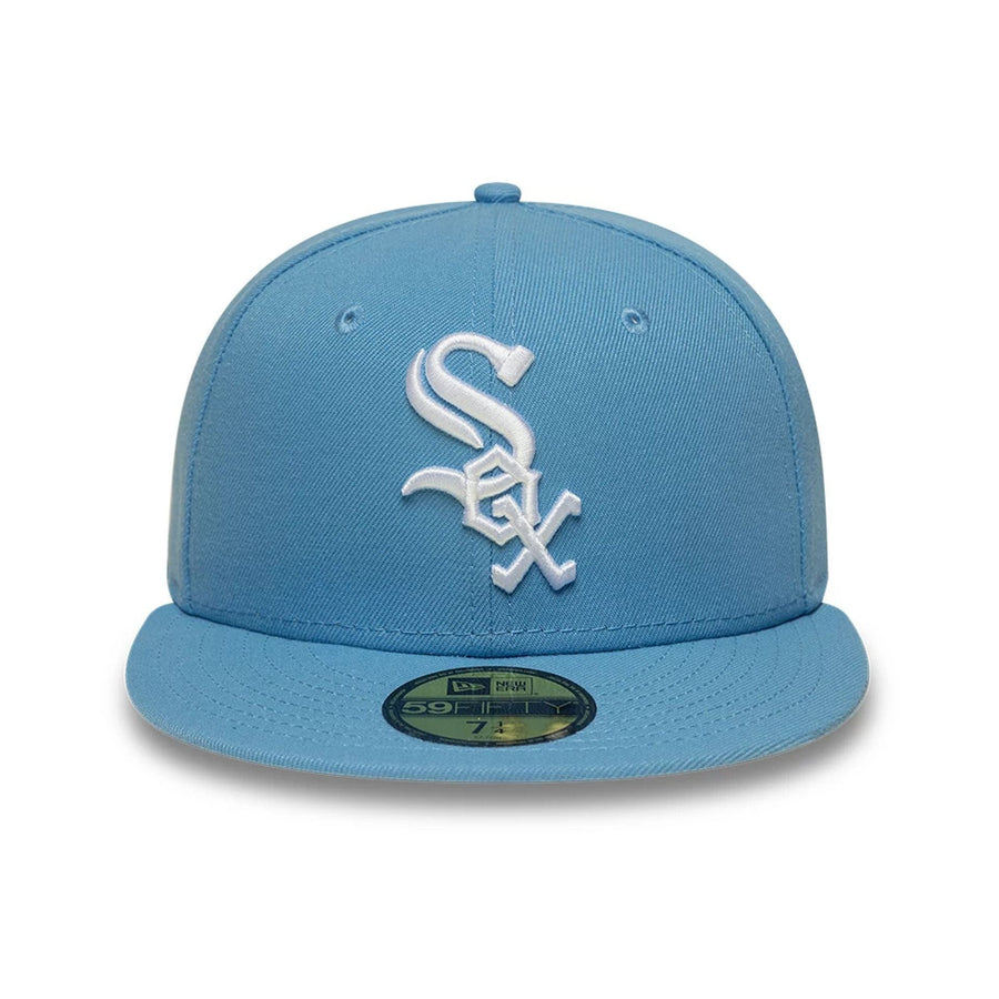 Pictured is this MLB Chicago White Sox 59FIFTY Fitted cap in pastel blue. 3